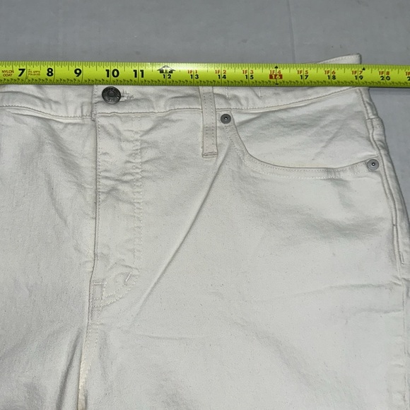 Madewell Flea Market Flare Jeans Size 33 High Rise Wide Leg Cream Festival Boho - Picture 11 of 16